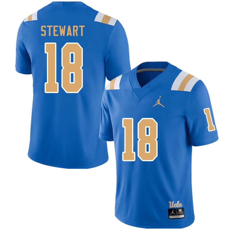Jordan Brand Men #18 Croix Stewart UCLA Bruins College Football Jerseys Sale-Blue